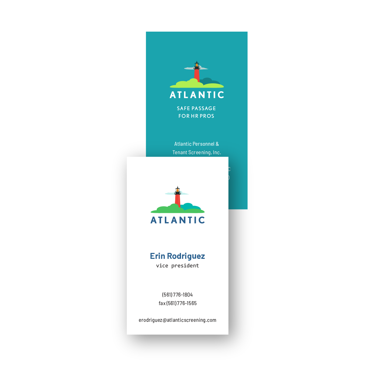 Atlantic Screening business card