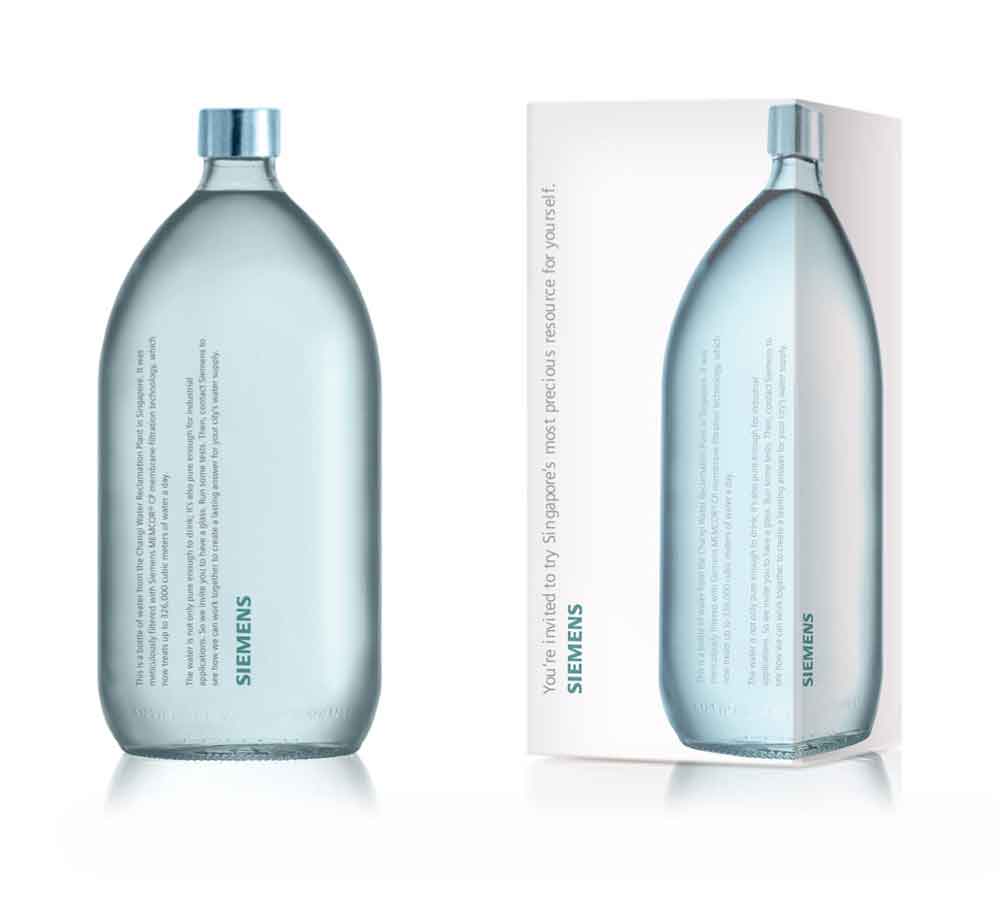 Siemens Pitch bottle of water