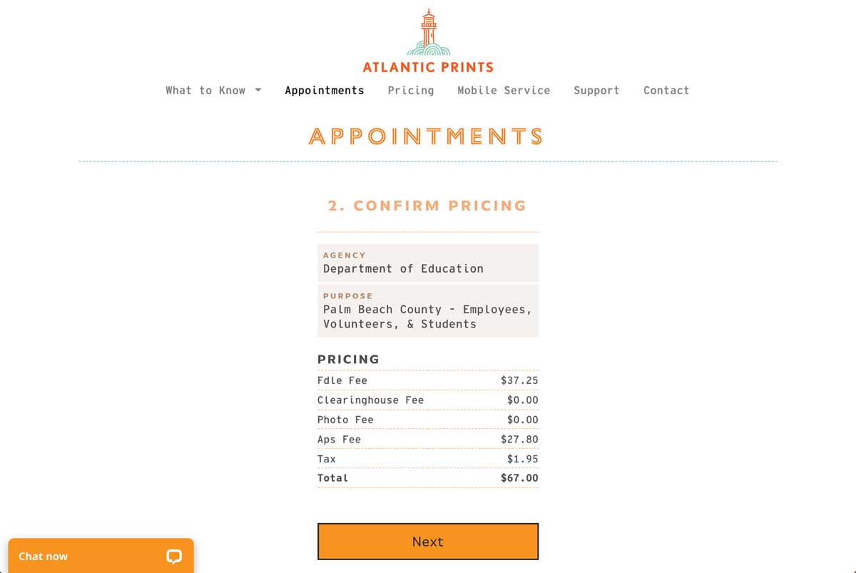 Atlantic Prints appointment booking