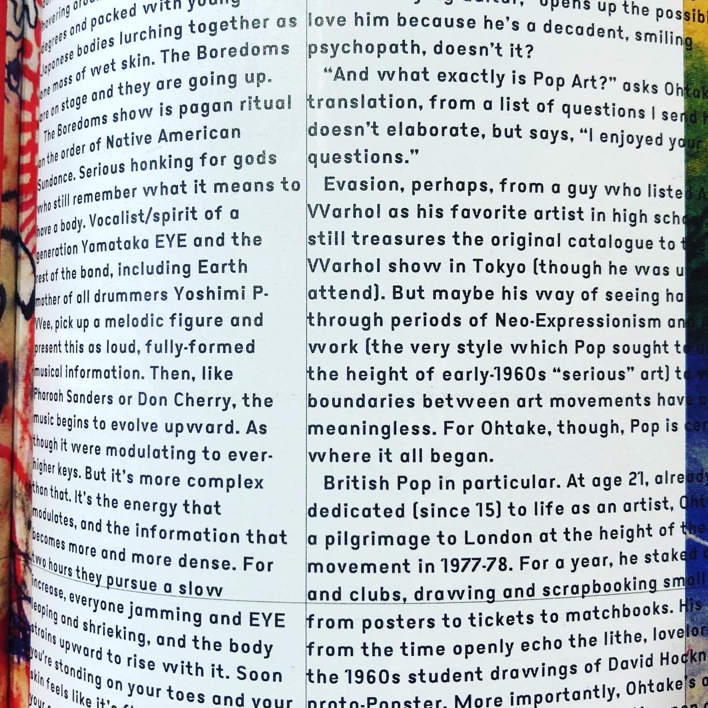 Raygun Magazine detail with text