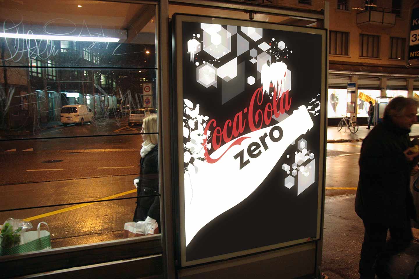 Coca-Cola Zero bus shelter